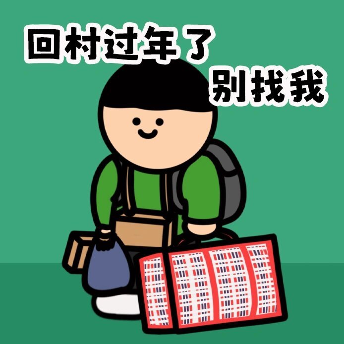 过年放假回家打工人的必备头像  第9张